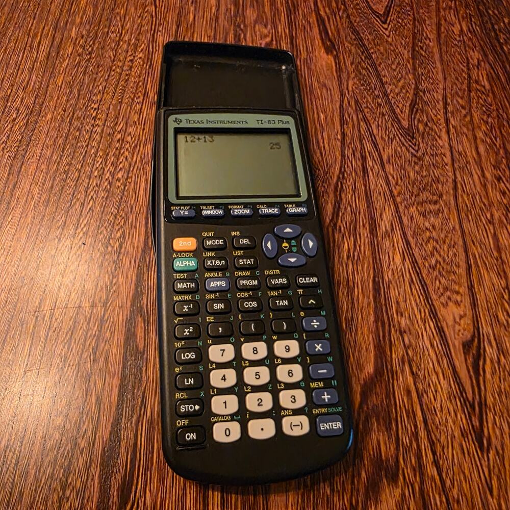 TI-83 Plus Graphing Calculator Texas Instruments with cover Tested Excellent